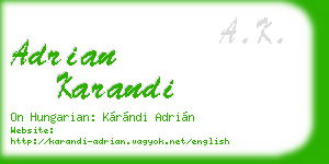 adrian karandi business card